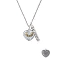 thumbnail image 2 of Delight Jewelry Two-tone 'Mom Rocks' on Clear Crystal Heart Silvertone Always My Mother Bar Charm Necklace, 23", 2 of 4