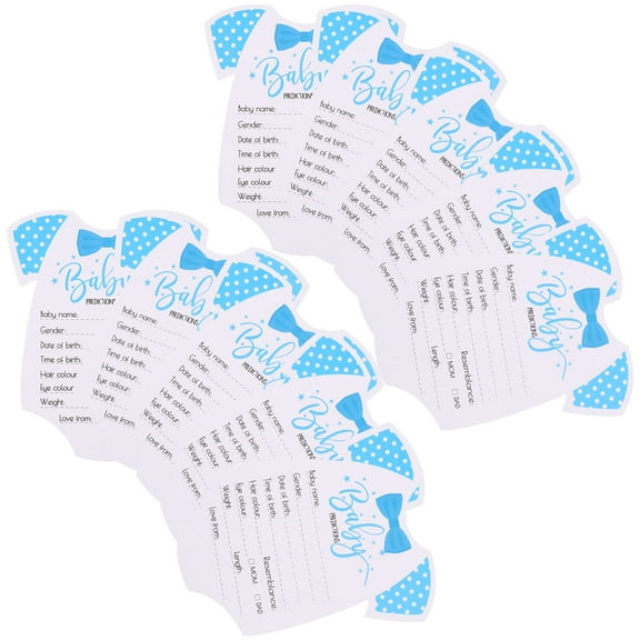 GOOHOCHY Gender Reveal Game Cards for Party Decorations Assorted Color Paper Creative Design 10pcs