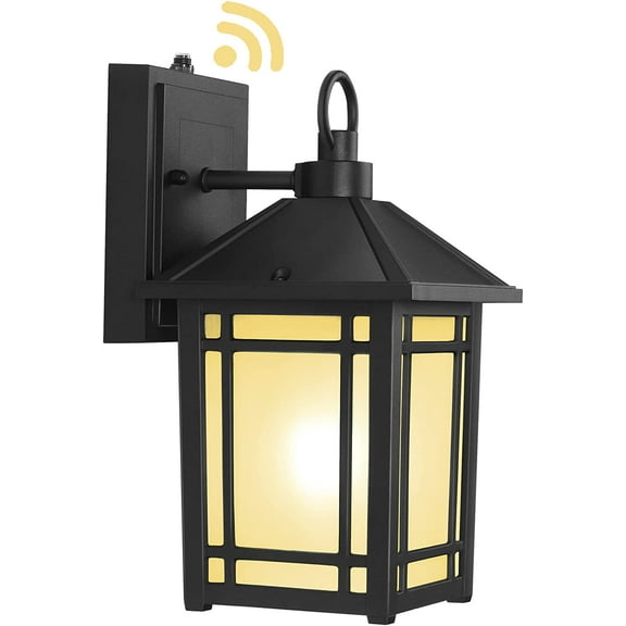 11"H Dusk to Dawn Outdoor Wall Mount Lantern, Wall Light Fixtures with Exterior Sensor