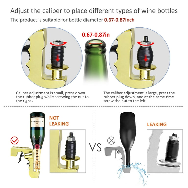 Adjustable Champagne Gun Beer Gun Wine Dispenser Bottle Beer