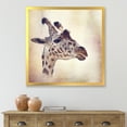 thumbnail image 3 of Designart 'Close Up Portrait of A Giraffe VII' Farmhouse Framed Art Print, 3 of 4