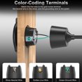 thumbnail image 3 of Flanged Power Outlet, Easy Installation Wide Application PC and Rubber 3 Wire UV Resistant Straight Plug Socket 125V 20A  for Industrial, 3 of 7