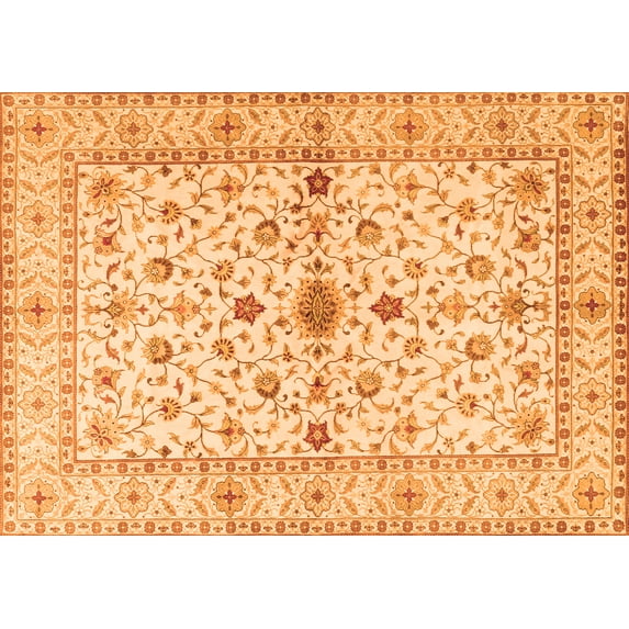 Ahgly Company Indoor Rectangle Persian Orange Traditional Area Rugs, 2' x 3'