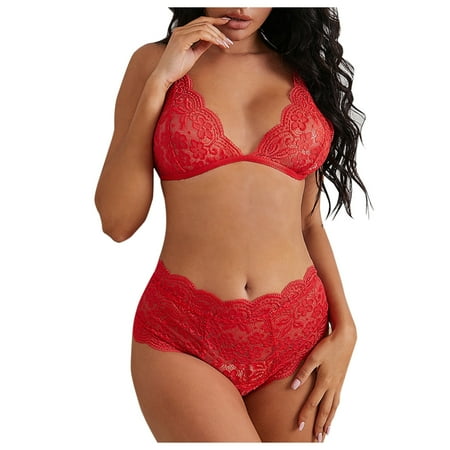 

NewFashion Lace Lingerie Underwear Sleepwear Steel Ring Pajamas Garter Red0