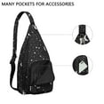 thumbnail image 2 of Dark Cosmic Sling Backpack - Gothic Solar System Design Shoulder Bag, Lightweight Pack for Commuters, 2 of 4