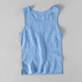 thumbnail image 2 of Krdevn Men's Summer Retro and Linen Undershirt Men Loose Casual Linen Shoulders Men Thin Breathable Vest T Shirt,Tank Tops Men,XXL, 2 of 4