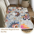 thumbnail image 3 of Floral Area Rug 3x5 Bedroom Rug Non Slip Washable Living Room Rug Soft Low Pile Flowers Carpet for Entryway,Blue, 3 of 6
