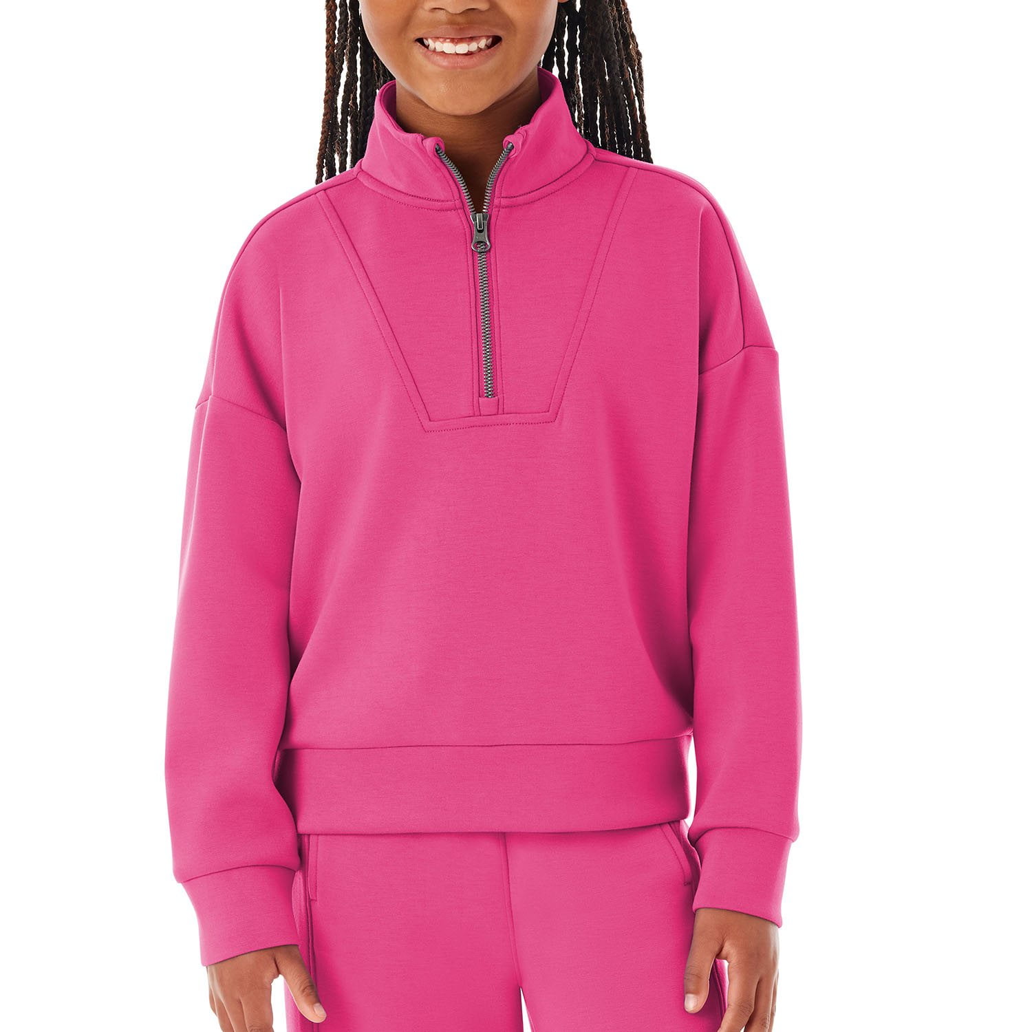 Member's Mark Girls Double Knit Sandwash Quarter Zip