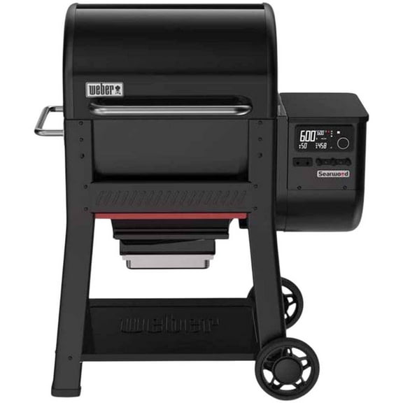 Weber Searwood 600 648 Sq.-Inch Cooking Area 120V Wood Fired Pellet, Black