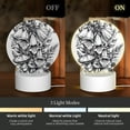 thumbnail image 3 of Daiia Monochrome Botanical Illustration Pattern Acrylic Night Light, LED Touch Light, Bedroom Night Light, Soft Glowing Lamp Perfect Gift for Mother's Day, Birthday, or Christmas, 3 of 9