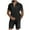 Black, variant on YLSDY Mens Linen Sets 2 Piece Outfits Short Sleeve Button Down Shirts and Beach Shorts Sets Summer Sports Tracksuits Suit Black 8
