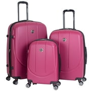 Travelers Club 3 pc. expandable rolling spinner ABS set. 20", 24" and 28" sizes - Red