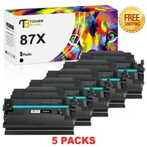 5-Pack 87X Toner Cartridge Compatible for HP CF287X 87X CF287A 87A LaserJet Enterprise M506 M506n M506x M506dn MFP M527 Series Pro M501n M501dn High Yield Black Printer Ink