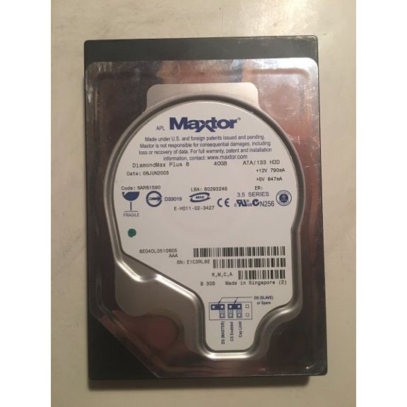 Hdd, 40gb, aaa; k,m,c,a; nar61590,80293248, b8fea,(4059a)