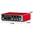 thumbnail image 2 of MD22 Tarjeta de sonido de audio 48V Phantom Power Interfaz de audio USB para grabación de guitarra, 2 of 9