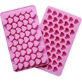 thumbnail image 1 of Silicone Mold Mini Heart Shape Silicone Ice Cube Molds Trays/chocolate Mold Pink Set Of Two, 1 of 5