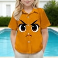 thumbnail image 6 of Piuwrlz Orange Short Shirts Sleeve Teen Boys Graphic polo Pocket Pullover T Shirts Orange Size 10 Years, 6 of 9