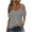 02 Gray, variant on XIAfhje T-Shirts Women Summer Tunic Tops Casual Comfy Cold Shoulder Shirt V Neck Short Sleeve Blouse Tops Solid Color Basic Tee T-Shirt
