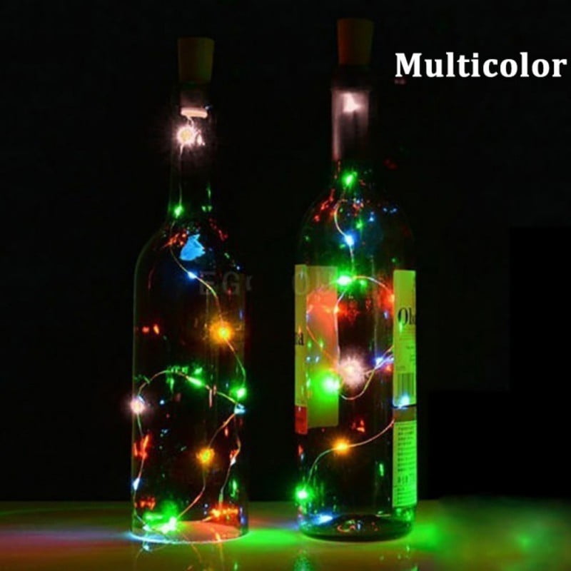 6 Pack LED String Light Solar Powered Wine Bottle Cork Lights Wedding Xmas Decor 