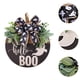 thumbnail image 4 of Letrero colgante de madera con fantasma para Halloween, decoración de Halloween, letrero redondo para puerta de entrada, para cerca, interior, exterio, 4 of 5