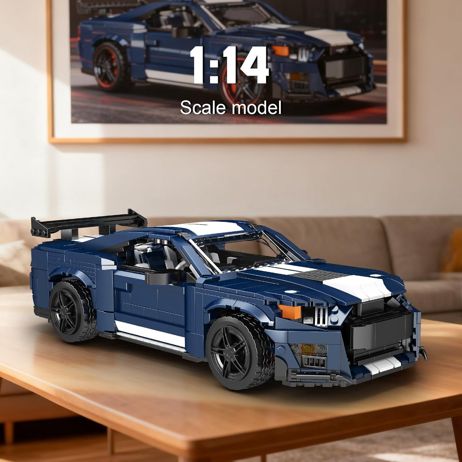 Sports Car Building Block Kits, MOC Supercar Racing Car Model Building Sets, Gift for Collections Enthusiasts (1556+ Pieces, Static Version)