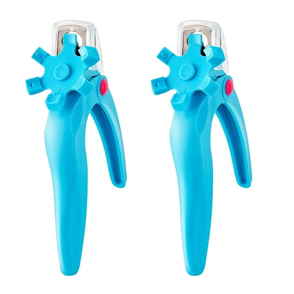 Acrylic Nail Clipper 2 Pieces Nail Cutter Stainless Steel Nail Clippers for Acrylic Nails Art Tools Nail French Tip Cutter False Tips Trimmer Professional（Blue）