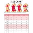 thumbnail image 5 of INSPIRE CHIC Women's 3D Flower Bandeau Bikini Sets 1 Piece Edge Contrast Color Tummy Control Monokini Swimwear Bathing Suit Large Red, 5 of 5