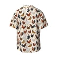thumbnail image 6 of Lsque Funny Chicken print Men's Cuban Collar Short Sleeve Shirt Summer Beachwear Casual Button Down Fashionable Vacation Leisure Shirt-Small, 6 of 7