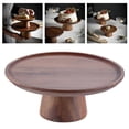 thumbnail image 3 of Soporte de madera para tartas, plato de exhibición de postres, pedestal alto de madera para postres y tartas de mesa. L, 3 of 9