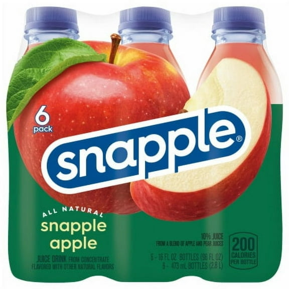 Snapple Apple Juice Drink - 16 fl oz - 6 bottles