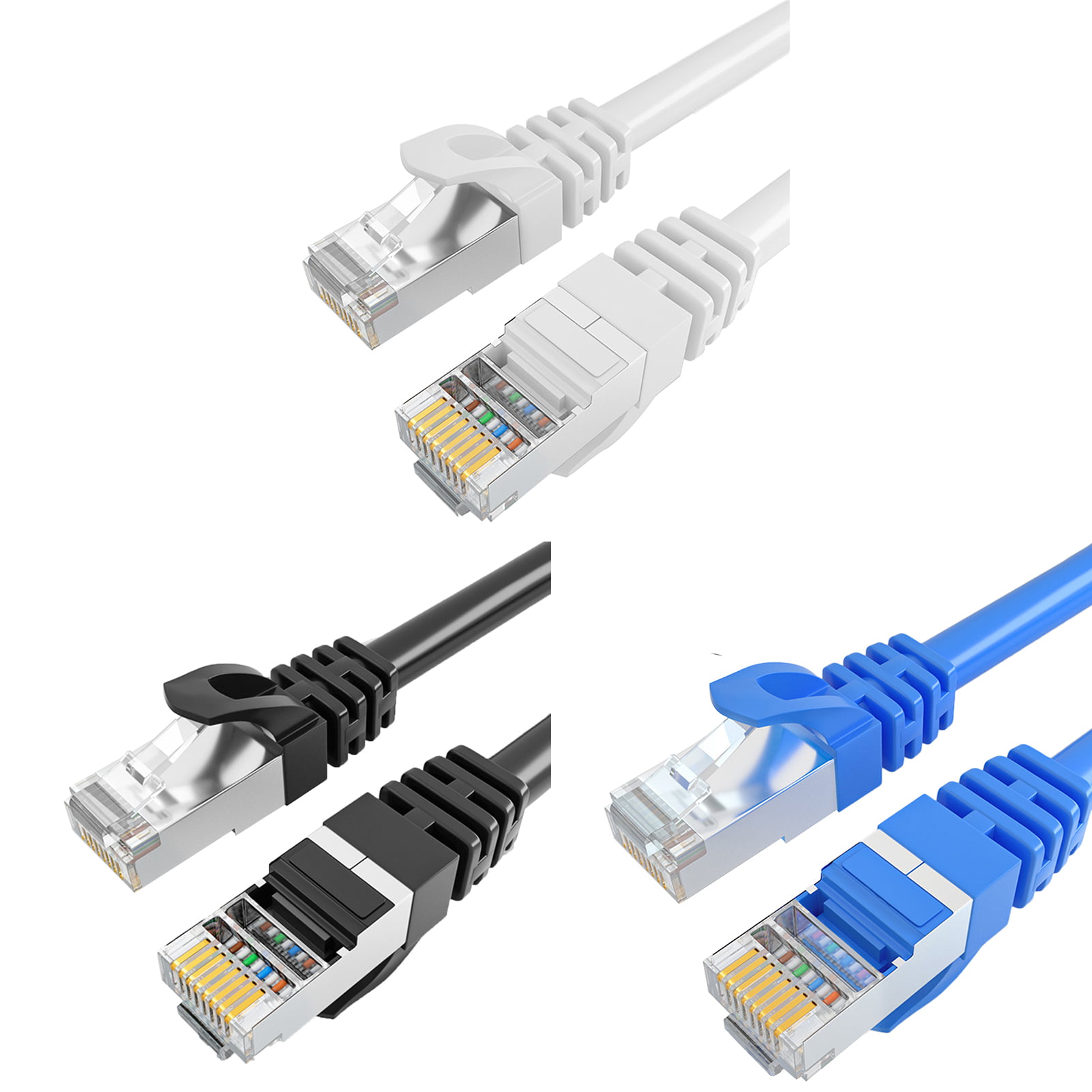 Home Ethernet Cable Game Network Cable Ethernet Cable Cat7 LAN Cable STP RJ 45 Network Cable RJ45 Patch Cord /15m/20m/30m for Router Laptop Ethernet Cable Waterproof Cable 