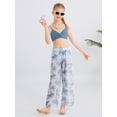 thumbnail image 3 of 3Pcs Teens Girl Summer Adjustable Strap Bikini Swimsuit Set Tropical Floral Bathing Suit Swimwear With Mesh Pant 9-16Y, 3 of 8