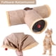 thumbnail image 4 of Túnel plegable para gatos con cuevas, túnel de gamuza para mascotas, juguete para gatitos, cachorros, conejos, cobayas, con pelotas y divertidos juguetes para gatos, 4 of 5