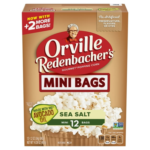 Orville Redenbachers Sea Salt Mini Bags, 14.4 OZ - Walmart.com