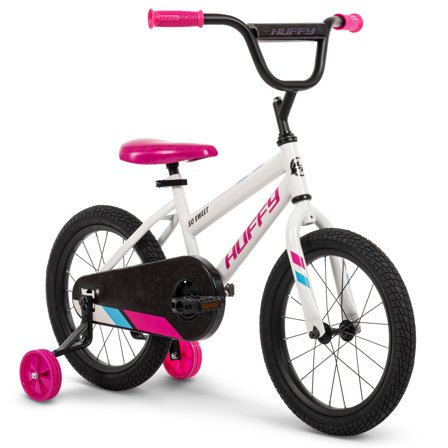 Huffy 16" So Sweet Bike, Fits Riders 42" - 48", Girls, Kids, White/Pink