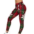 thumbnail image 6 of Qulqfy Yoga Leggings for Women Running Christmas High Waisted Red Lounge Plus Size Plaid Casual Leggings Pants Women L, 6 of 9