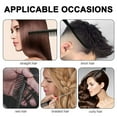 thumbnail image 5 of Peine de plástico negro clásico para el cabello, peine de bolsillo para barba y bigote para hombres, a granel para peluquería, cuidado y peinado., 5 of 5