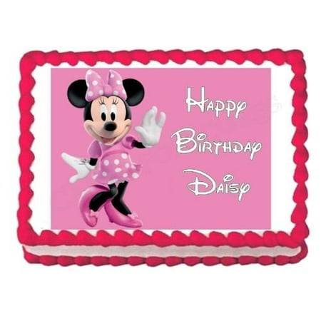 Minnie Mouse Party Decoration Edible Cake Image Cake Topper