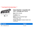 thumbnail image 2 of Exhaust Manifold - Compatible with 1975 - 1978 GMC C25 7.4L V8 1976 1977, 2 of 2