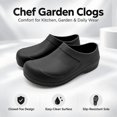 thumbnail image 2 of Chef Shoes for Men Women Slip On Garden Clogs EVA Non-Slip Kitchen Outdoor Yard Work Oil & Water Resistant, 2 of 6