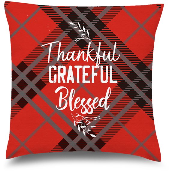 Awkward Styles Thanksgiving Decorative Pillow Covers Thankful Grateful Blessed Throw Cushion Case