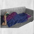 thumbnail image 6 of Spires Soft Flannel Fleece Throw Blanket, Spiral Background with Pixel Dotted Flat Design Odd Gradient Style Print, Cozy Plush for Indoor and Outdoor Use, 50" x 70", Pink Blue, by Ambesonne, 6 of 6