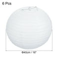 thumbnail image 2 of Uxcell 16 Inch Folding Hanging Wedding Home Party Paper Lanterns White 6 Pack, 2 of 7