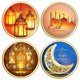 thumbnail image 3 of Decorative Stickers Eid Wall Stickers Office Workers Ramadan Celebration 11.79x11.79 Inch 4Pcs, 3 of 3