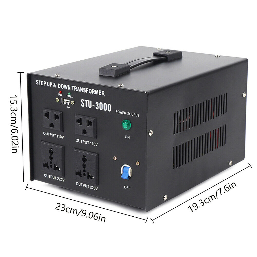 Mkyiongou 3000W Heavy-duty Voltage Converter Transformer 110V220V Step-Up/Down Convert