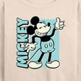 thumbnail image 3 of Mickey & Friends - Mickey Light Blue Vintage - Women's Lightweight French Terry Long Sleeve Shirt, 3 of 5