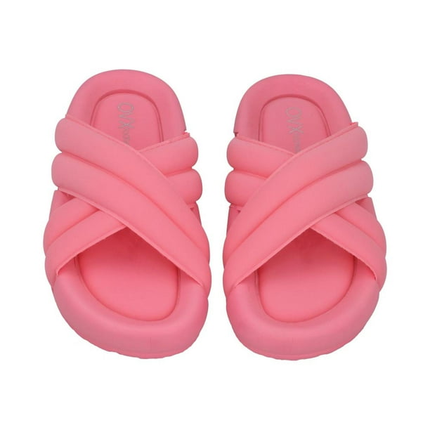 Sandalias Mujer Sponch Suaves Cómodas Slides Cruzadas OVX rosa 26