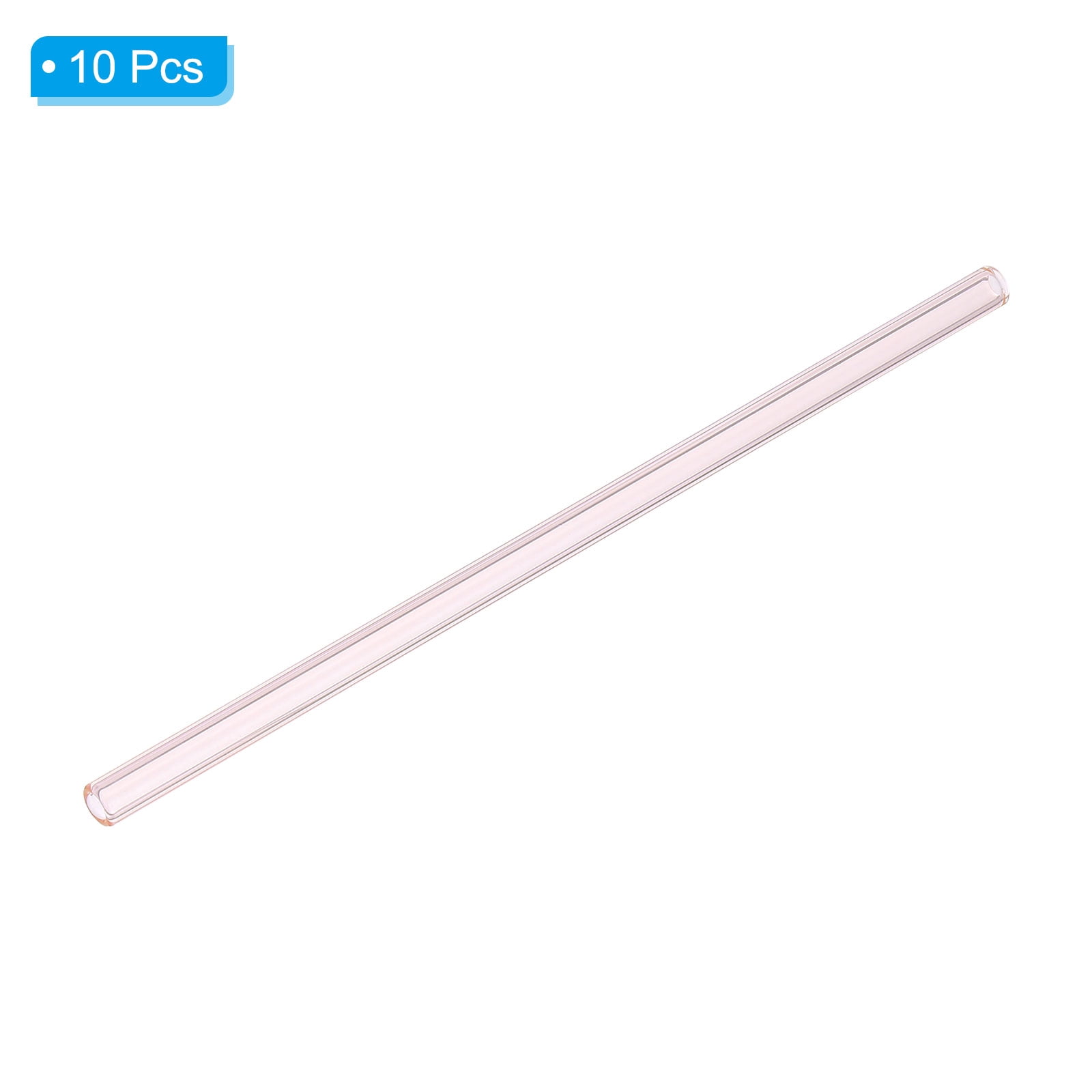 Unique Bargains Glass Tubes Borosilicate Long Glass Pipes Blowing Tubes Pink