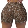 thumbnail image 2 of Rateoe Coffee pots Printed Power Workout Shorts for Women Tummy Control Squat Proof Ribbed Thick Seamless Scrunch Active Short-Large, 2 of 8