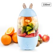 330mL Portable Juicer Electric Mixer Cup USB Rechargeable Mini Smoothie Blender Shakes Handheld Fruit Vegetable Machine Milkshake Juicer Cup for Outdoor Travel Office Home Baby Food Used Sport